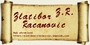 Zlatibor Račanović vizit kartica